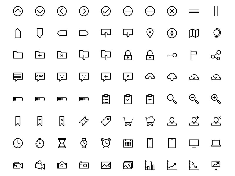 The Full linea-icon set Linea Icon
