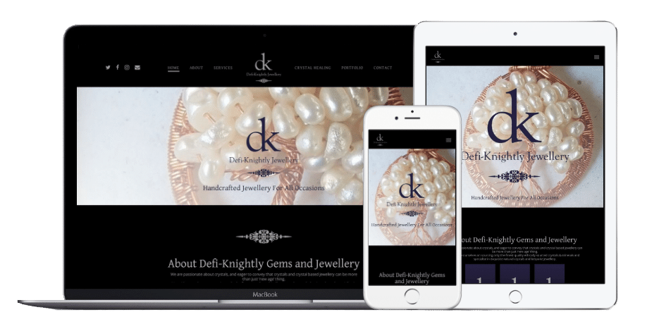 Defi Knightly Gems and Jewellery Website Mobile