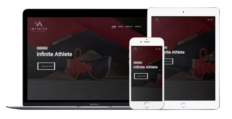 Infinite Athletic Development Website Mobile