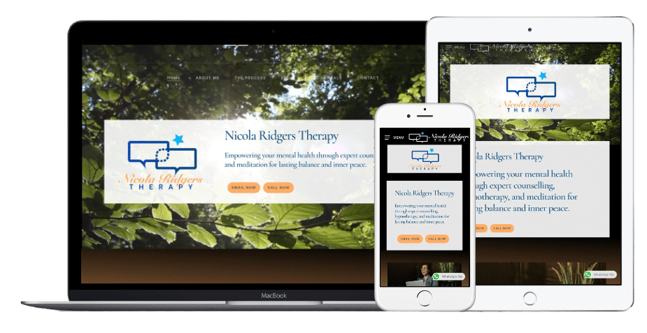 NIcola Ridgers Therapy WebsiteMobile